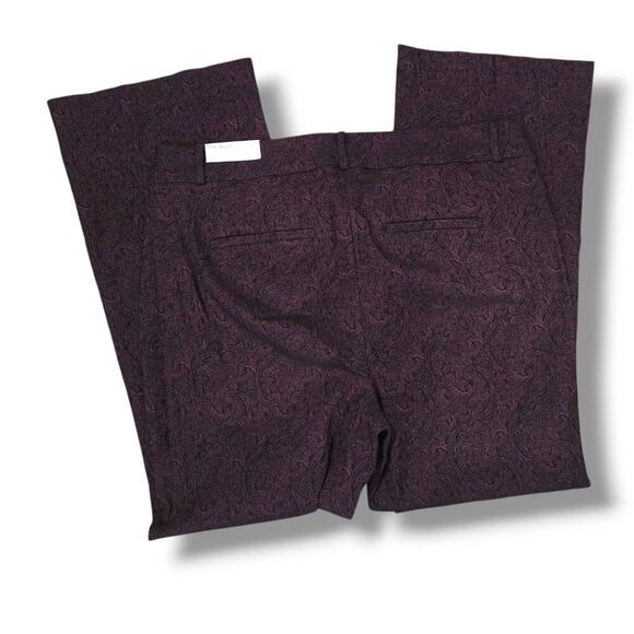 Lane Bryant women's Plus size Burgundy paisley the allie boot cut pants - 20R - Picture 2 of 10